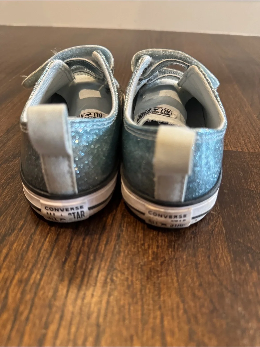Converse Chuck Taylor All Star Glitter Sneakers Winter Slay Blue Toddler Girls 9